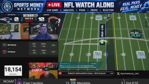 PATRIOTS vs BEARS LIVE in 3D! 🏈 NFL Week 7 Thursday Night Football Watch Party & Play-by-Play🏈